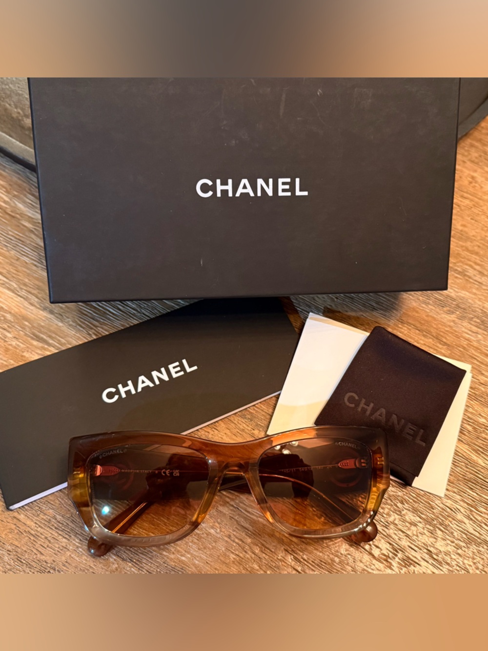 Authentic Chanel 5507 Gradient Brown Sunglasses!